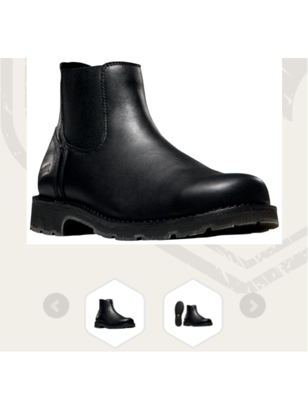 Danner Station/Office Romeo Black Leather Chelsea Pull On Work Boots Sz 12 EE